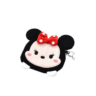 China OEM/ODM Character Quality Coal Ball Small Plush Animal Cute Stuffed Animal Cute Plush Key Storage Bag Student Coin Purse for sale