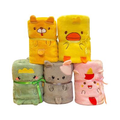 China Wholesale Custom Animal Baby Flannel Anti-pilling Blankets Soft Portable Fleece Blanket Cartoon Animal Blankets for sale