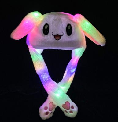 China Free sample plush custom personalize plush duck flapper hat for kids play/plush led light bear hat/stuffed plush led rabbit hat for party for sale