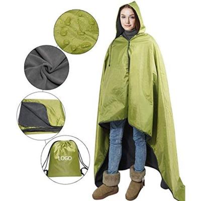 China BBQ Beach Cycling Waterproof Hoodie Camping Thermal Insulation Beach Packable Blanket for sale