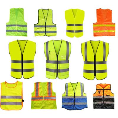 China Breathable Wholesale Safety Invest Visibility Clothing Mens Workwear Unisex Sleeveless Vest Green Reflective Top for sale