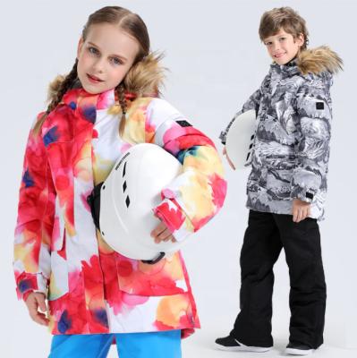 China High Quality Breathable Hooded Warm Waterproof Jacket Kids Coat Infant Baby Snowsuit Winter Snow Ski Suit For Children for sale