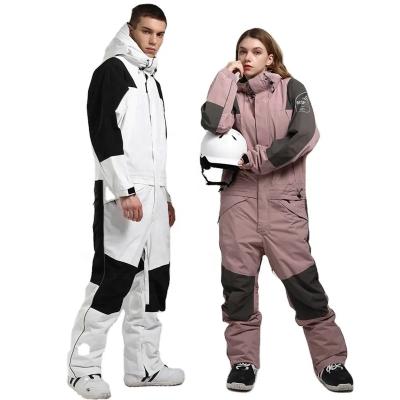 China Wholesale Men's Breathable Waterproof Unisex One-Piece Snowsuit Wear Snowboarding Suits Winter Skiing Suits for sale