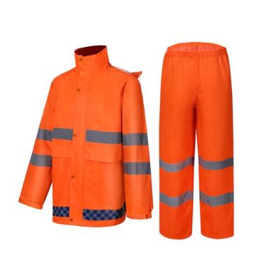 China Custom Hi Strength Work Wear Safety Waterproof Orange Windbreaker Jackets for sale