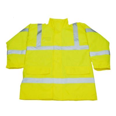 China Adult Waterproof Cotton-Padded Safety Waterproof Jacket Construction High Visibility Reflective Coat for sale