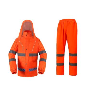 China Waterproof Heavy Duty Work Jacket Pants Hi Rainproof Vi Reflective Suit for sale