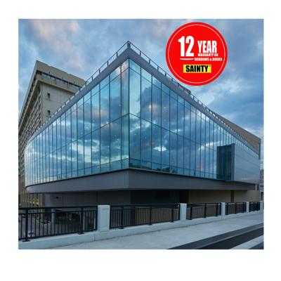 China Modern commercial high rise aluminum curtain wall system with tempered glass for sale