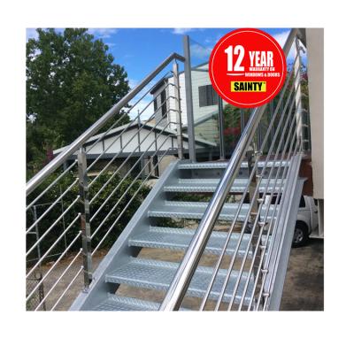 China SS304 306 Contemporary Stainless Steel Stair Railing Outdoor Balcony Railing for sale