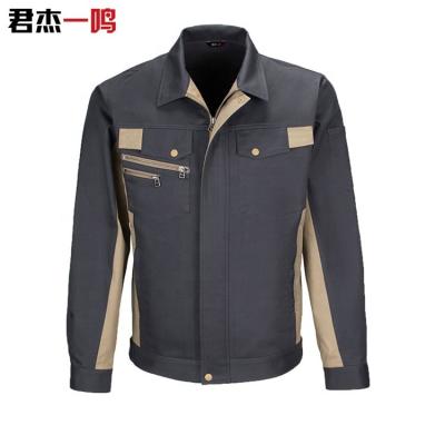 China Outdoor Clothing Men's Safety Asymmetric Uniform Working Mechanic Anti-tear Work Jackets for sale