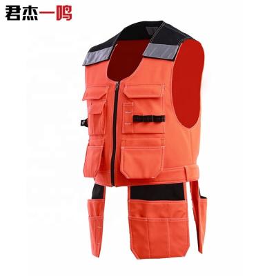 China Multi-pocket high-vision reflective custom workwear industrial workwear outdoor reflective vests for sale