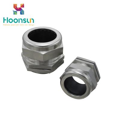 China Waterproof IP68 Stainless Steel Cable Gland SS304 / SS316L With Silicone Rubber for sale