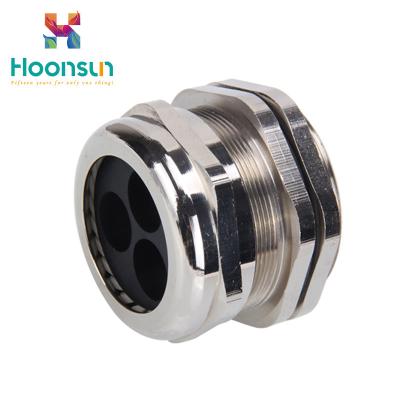 China Multiple Entry Silicone Waterproof Cable Gland Electroplate Surface for sale