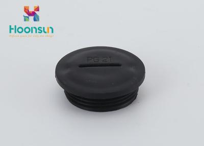 China PG21 Waterproof IP54 Nlyon UL94 - V2 Cable Gland Plug In Black Color for sale