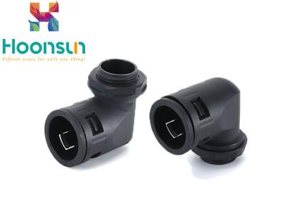 China AD42.5 90 ° Black Conduit Nylon Cable Gland Quick Dismounting PG Thread for sale