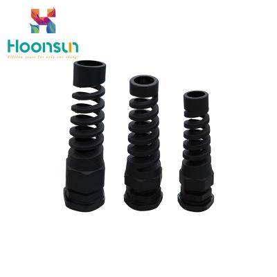 China Strain Relief Spiral Type Nylon Cable Gland Dustproof IP68 Protection for sale