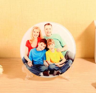 China Viable Cheap Sublimation Tempered Empty Glass Coaster Round Glass Coaster Sets for sale