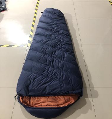 China Polyester duck down sleeping bag/navy color mum sleep sleeping bag for sale