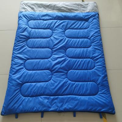 China Envelope Type Lightweight Hiking-2 Person Sleeping Bag/perfect for 3 seasons/sleepovers/fishing/outdoor camping for sale