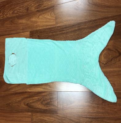 China Soft Cozy Polyester Kids Sleeping Bag /Cuddle Blanket / Mermaid Shaped Blanket for sale