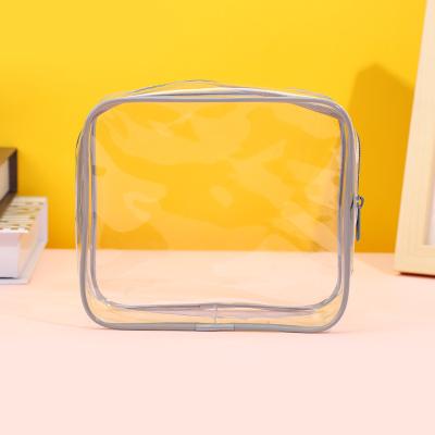 China Large Capacity Storage Waterproof Cosmetic Bags Logo Environmental Protection Recyclable Transparent Fashion TPU Travel Custom Bag for sale