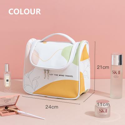 China Fashion Custom Portable Travel Make Up Bags With Personal Logo New Arrivals Ailu PU Top Handle With Zipper Cosmetic Bags And Cases for sale