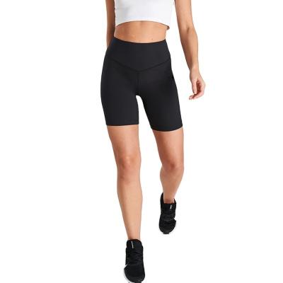 China Girls Nylon High Rise Breathable Elastane Fitted Yoga Sportswear Women Compression Training Biker Shorts for sale