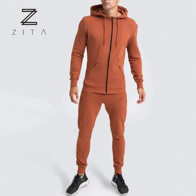 China High Quality Breathable Cotton Polyester Breathable Leisure Wear Mens Hoodie Joggers Tracksuit Set for sale