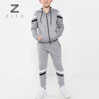 China Custom Comfortable Zipper Gray Simple Sportswear Boys Casual Hot Selling Discount Wholesale Children's Sportswear for sale