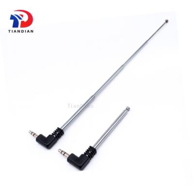 China Bending Telescopic Antenna 3.5mm Connector External FM Radio Mobile Phone Extension Max.118mm Min.50mm for sale