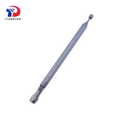 China 698-2700Mhz Omni Stainless Steel Gsm Gprs 3G Lte 4G 8 Sections FM Min155mm Dia8.0mm Telescopic Radio Antenna Max733mm for sale