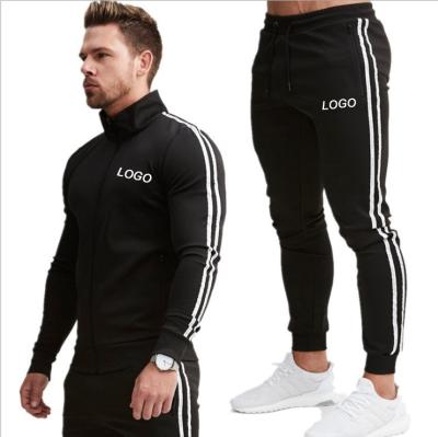 China Custom Logo 2 Piece Mens Sportswear Sports Suit Gym Breathable Jogging Running Suit for sale