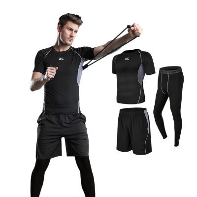 China Breathable Man Autumn Workout Sports 3 Piece Fitness Yoga Suit Men Quick Dry Jogging Set Set Men for sale