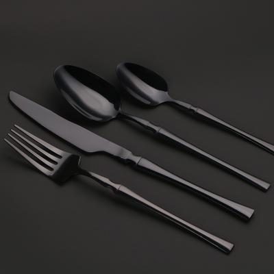 China Kallete Modern Portuguese Style Stainless Steel Viable Luxury Cutlery Set Hotel Restaurant Dinnerware High Quality Flatware 4pcs for sale