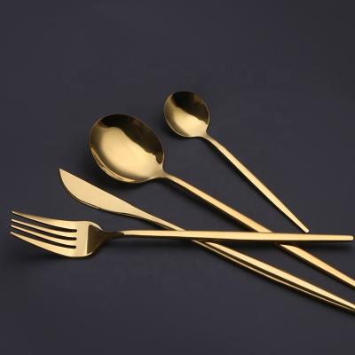 China Kallete Style Stainless Steel Viable Modern Luxury Portuguese Dining Cutlery Set Hotel Restaurant Tableware High Quality Flatware 4pcs for sale