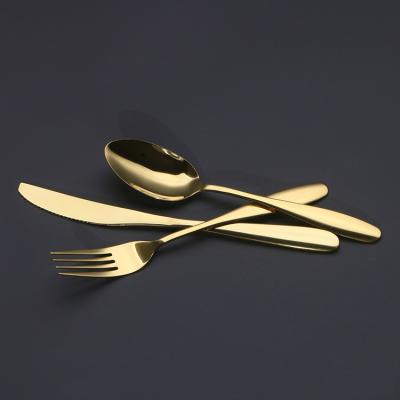 China Kallete Style Modern Luxury Gold Plated Stainless Steel Flatware Dining Set, Hotel Restaurant Dinnerware Flatware 5pcs for sale