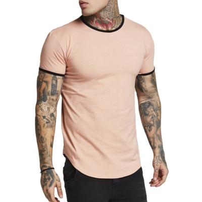 China 100% Cotton Breathable Muscle Soft Breathable Muscle T-shirts Ringer Men's T-shirt Wholesale Fit T-shirt Contrast for sale