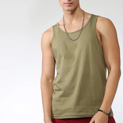 China OEM 2021 Men's Gym Sports Fitness Single Breasted Vest Sleeveless Tank Tops Quick Dry Service Men's Tank Tops for sale