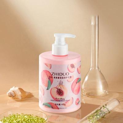 China OEM ODM Natural Moisturizing Private Label ZHIDUO Anti Aging Skin Care Peach Whitening Hand Cream for sale