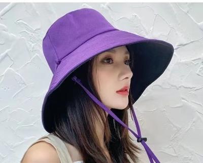 China Custom LOGO Fisherman Bucket Hat Women Men Striped Breathable Sunscreen Fishermen for sale