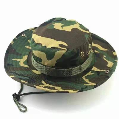 China Bennie Cap Fishing Fishermen's Casual Rounded Brim Camouflage Striped Outdoor Bucket Hats Sun Hat for sale