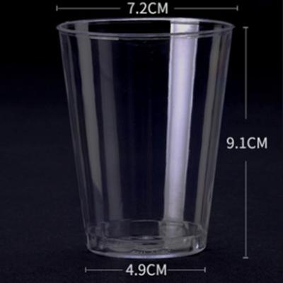 China 8oz 230ml Poly Styrene Single Wall Airline Cup Plastic Tumbler Cup 500pcs Each Carton for sale