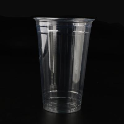 China 520-98 18oz 520ml Single Wall Clear Coffee Juice Cold Drinking Plasma Cups Plastic for sale