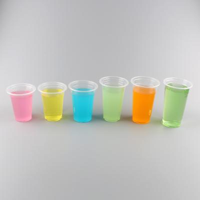 China 360ml 400ml 450ml 500ml 580ml 600ml Disposable Custom Bubble Tea Smoothie Coffee Boba Slim Plastic Disposable Milktea pp Cup With Lid for sale