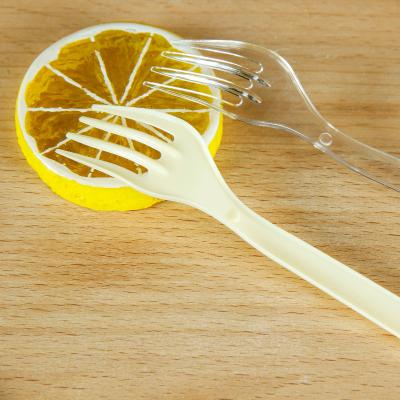 China Fruit Salad Cocktails Cakes Medium 11.5cm Light Weight Disposable Plastic Forks Cheapest For Fruit Salad Cocktails Cakes PS Forks for sale