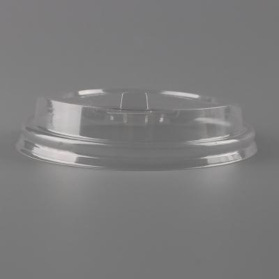 China Clear 88mm 90mm PS Plastic Disposable Coffee Beverage Cup Lid Black White Clear for sale