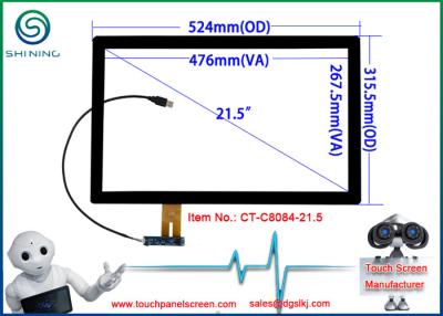 China 21.5 Inch 16:9 Projected Capacitive Touch Screen With USB Interface COB Type ILITEK2302 Controller for sale