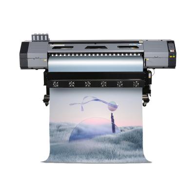 China Garment shops high productivity 1.8m eco inkjet printer I3200/xp600/DX5 solvent digital printing machine for advertising for sale