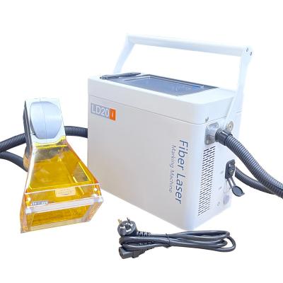 China Hot Sale Air Cooled Mini Portable Handheld Fiber Laser Marking Engraving Laser Engraver Marking Machinery QR Code Machine for Metal for sale