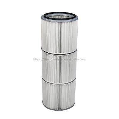 China Other China Manufacture Quality Industrial Pleated Cylinder Air Stainless Steel Dust Cartridge Housing Cylindrical Filter for sale