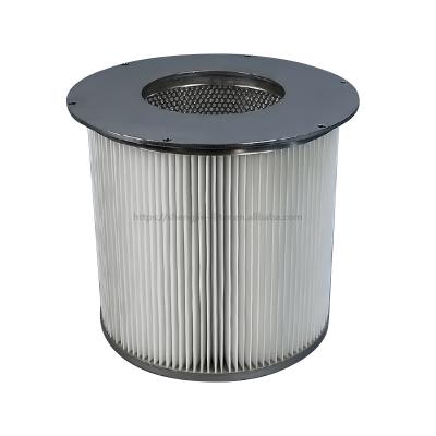 China Building Material Stores Flange Type High Efficiency Welding Vapor Powder Collection Cylindrical Stainless Steel Filter Cartridge Air Filter for sale